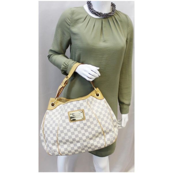 LOUIS VUITTON Galliera MM Damier Azur Shoulder Bag White/Beige - Picture 5 of 15